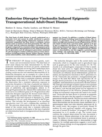 Endocrine disruptor vinclozolin induced epigenetic transgenerational adult-onset disease