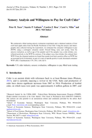 Sensory Analysis and Willingness to Pay for Craft Cider