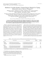 Multilocus Variable-Number Tandem-Repeat Method for Typing Salmonella enterica Serovar Newport