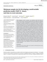 Minimum sample size for developing a multivariable prediction model: PART II ‐ binary and time‐to‐event outcomes