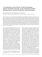 A comparison of the effects of DNA-damaging agents and biotic elicitors on the induction of plant defense genes, nuclear distortion, and cell death