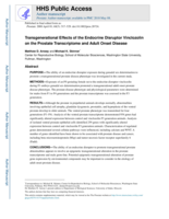 Transgenerational effects of the endocrine disruptor vinclozolin on the prostate transcriptome and adult onset disease
