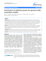 Enrichment of statistical power for genome-wide association studies