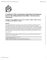 A synthesis of the temperature dependent development rate for the obliquebanded leafroller, Choristoneura rosaceana