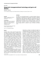 Epigenetic transgenerational toxicology and germ cell disease