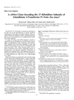 A cDNA clone encoding the 27-kilodalton subunits of glutathione S-transferase IV from Zea mays