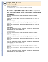 Registration of Zak ERA8 Soft White Spring Wheat Germplasm with Enhanced Response to ABA and Increased Seed Dormancy