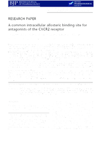 A common intracellular allosteric binding site for antagonists of the CXCR2 receptor
