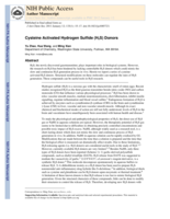 Cysteine-activated hydrogen sulfide (H2S) donors