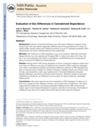 Evaluation of sex differences in cannabinoid dependence