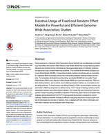 Iterative Usage of Fixed and Random Effect Models for Powerful and Efficient Genome-Wide Association Studies