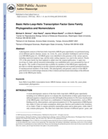 Basic helix-loop-helix transcription factor gene family phylogenetics and nomenclature