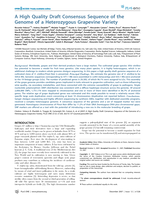 A high quality draft consensus sequence of the genome of a heterozygous grapevine variety