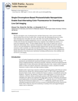 Single-chromophore-based photoswitchable nanoparticles enable dual-alternating-color fluorescence for unambiguous live cell imaging