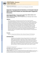 Epigenetic transgenerational inheritance of vinclozolin induced mouse adult onset disease and associated sperm epigenome biomarkers