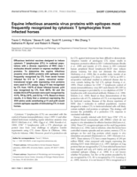 Equine infectious anaemia virus proteins with epitopes most frequently recognized by cytotoxic T lymphocytes from infected horses
