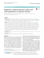 Epigenetic variation between urban and rural populations of Darwin's finches