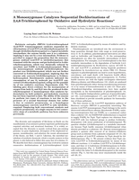 A monooxygenase catalyzes sequential dechlorinations of 2,4,6-trichlorophenol by oxidative and hydrolytic reactions
