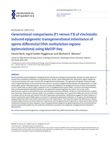 Generational comparisons (F1 versus F3) of vinclozolin induced epigenetic transgenerational inheritance of sperm differential DNA methylation regions (epimutations) using MeDIP-Seq