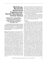 Multidrug-Resistant Salmonella Typhimurium, Pacific Northwest, United States