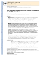 Adult height and head and neck cancer: a pooled analysis within the INHANCE Consortium