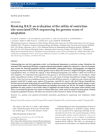 Breaking RAD: an evaluation of the utility of restriction site-associated DNA sequencing for genome scans of adaptation