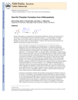 One-pot thioether formation from S-nitrosothiols