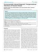 Environmentally induced epigenetic transgenerational inheritance of ovarian disease