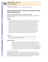 A dual color Southern blot to visualize two genomes or genic regions simultaneously