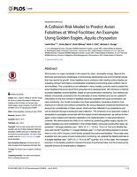 A Collision Risk Model to Predict Avian Fatalities at Wind Facilities: An Example Using Golden Eagles, Aquila chrysaetos