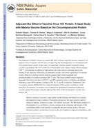 Adjuvant-like effect of vaccinia virus 14K protein: a case study with malaria vaccine based on the circumsporozoite protein