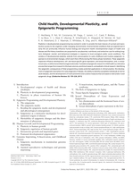 Child health, developmental plasticity, and epigenetic programming