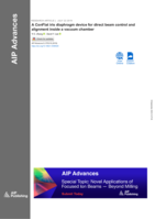 A ConFlat iris diaphragm device for direct beam control and alignment inside a vacuum chamber