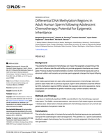 Differential DNA Methylation Regions in Adult Human Sperm following Adolescent Chemotherapy: Potential for Epigenetic Inheritance
