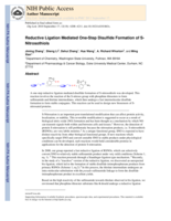 Reductive Ligation Mediated One-Step Disulfide Formation of S-Nitrosothiols