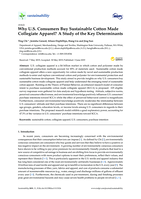 Why U.S. Consumers Buy Sustainable Cotton Made Collegiate Apparel? A Study of the Key Determinants