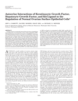 Autocrine Interactions of Keratinocyte Growth Factor, Hepatocyte Growth Factor, and Kit-Ligand in the Regulation of Normal Ovarian Surface Epithelial Cells