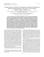 A model system for human cytomegalovirus-mediated modulation of human immunodeficiency virus type 1 long terminal repeat activity in brain cells