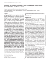 Expression and action of transforming growth factor alpha in normal ovarian surface epithelium and ovarian cancer