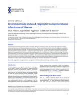 Environmentally induced epigenetic transgenerational inheritance of disease