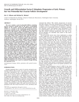 Growth and differentiation factor-9 stimulates progression of early primary but not primordial rat ovarian follicle development