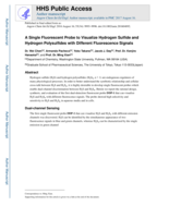 A Single Fluorescent Probe to Visualize Hydrogen Sulfide and Hydrogen Polysulfides with Different Fluorescence Signals