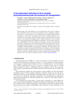 A new fabrication technique to form complex polymethylmethacrylate microchannel for bioseparation