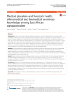 Medical pluralism and livestock health: ethnomedical and biomedical veterinary knowledge among East African agropastoralists