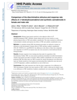 Comparison of the discriminative stimulus and response rate effects of Δ9-tetrahydrocannabinol and synthetic cannabinoids in female and male rats