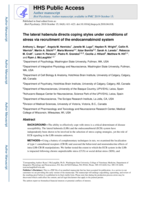 The Lateral Habenula Directs Coping Styles Under Conditions of Stress via Recruitment of the Endocannabinoid System