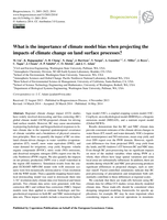 What is the importance of climate model bias when projecting the impacts of climate change on land surface processes?