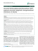 Ancestral dichlorodiphenyltrichloroethane (DDT) exposure promotes epigenetic transgenerational inheritance of obesity