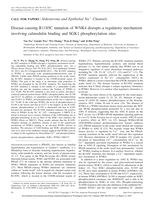 Disease-causing R1185C mutation of WNK4 disrupts a regulatory mechanism involving calmodulin binding and SGK1 phosphorylation sites