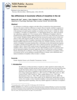 Sex differences in locomotor effects of morphine in the rat